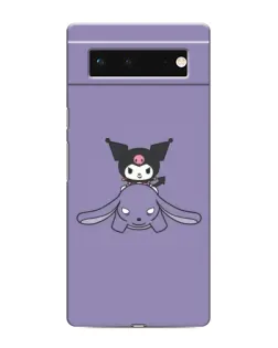 Чохол для Google Pixel 6 з картинкою «Kuromi на ліловому фоні»