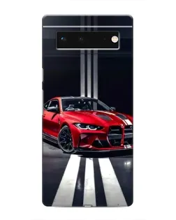 Чохол для Google Pixel 6 з картинкою «Червона BMW на дорозі»