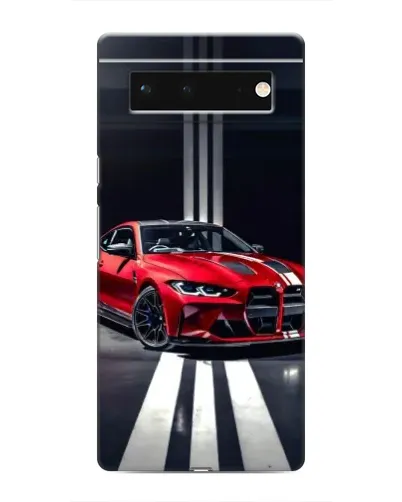 Чохол для Google Pixel 6 з картинкою «Червона BMW на дорозі»