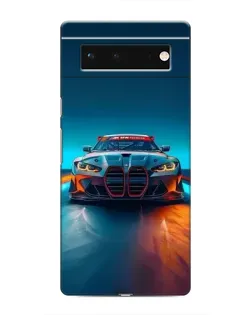 Чохол для Google Pixel 6 з картинкою «BMW — вогні неону»