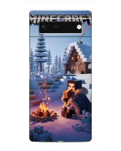 Чохол для Google Pixel 6 з картинкою «Зимовий Minecraft»
