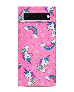Чохол для Google Pixel 6 з картинкою «Unicorn паттерн рожевий»