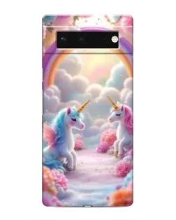 Чохол для Google Pixel 6 з картинкою «Веселка і єдинороги»