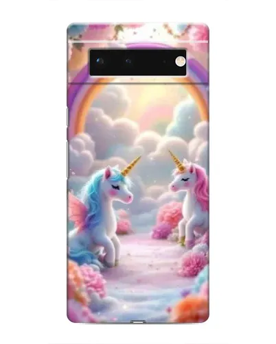 Чохол для Google Pixel 6 з картинкою «Веселка і єдинороги»