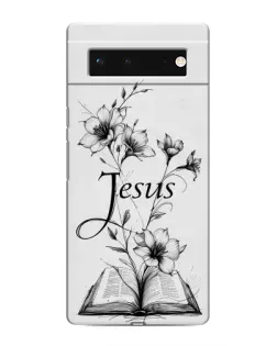 Чохол для Google Pixel 6 з картинкою «Квіти та Біблія»