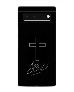 Чехол для Google Pixel 6 с картинкой «Графический крест Jesus»