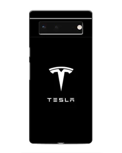 Чохол для Google Pixel 6 з картинкою «Tesla White Logo»