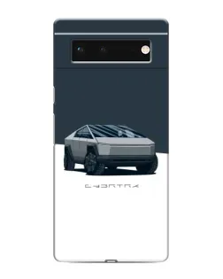 Чохол для Google Pixel 6 з картинкою «Сріблястий Cybertruck Tesla»