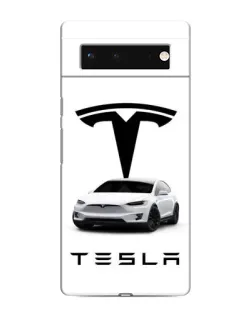 Чохол для Google Pixel 6 з картинкою «Tesla White Style»