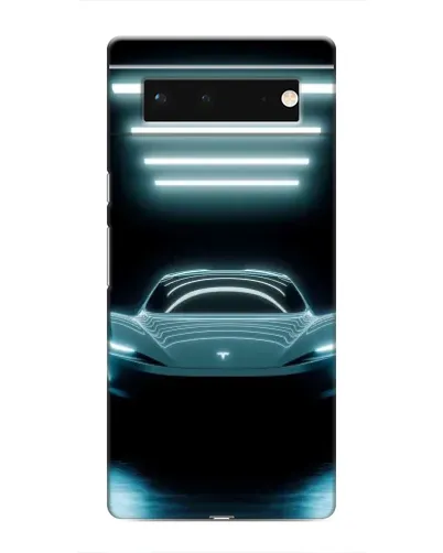 Чохол для Google Pixel 6 з картинкою «Tesla в неоні»