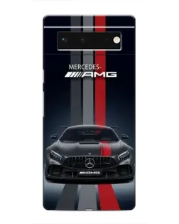 Чохол для Google Pixel 6 з картинкою «Mercedes — білий карбон»