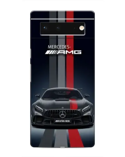 Чохол для Google Pixel 6 з картинкою «Mercedes — білий карбон»