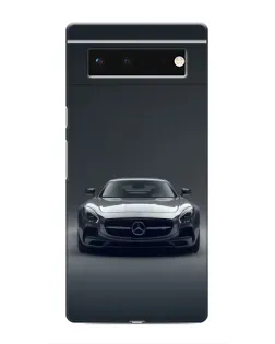 Чехол для Google Pixel 6 с картинкой «Mercedes на черном»