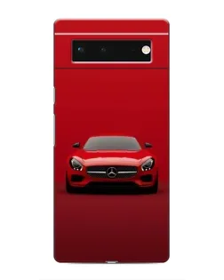Чехол для Google Pixel 6 с картинкой «Красный Mercedes AMG»