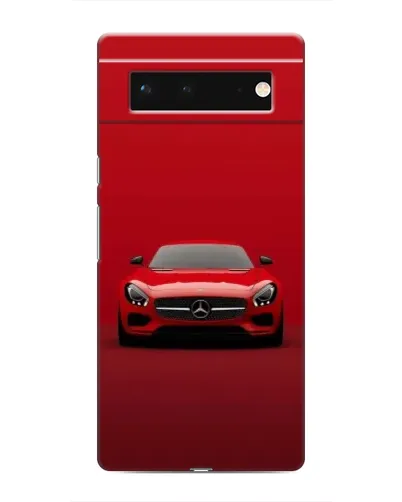 Чехол для Google Pixel 6 с картинкой «Красный Mercedes AMG»