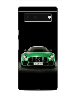 Чохол для Google Pixel 6 з картинкою «Mercedes — неоновий лого»