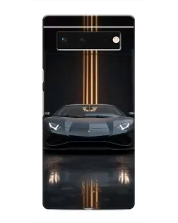 Чохол для Google Pixel 6 з картинкою «Lamborghini золоті лінії»