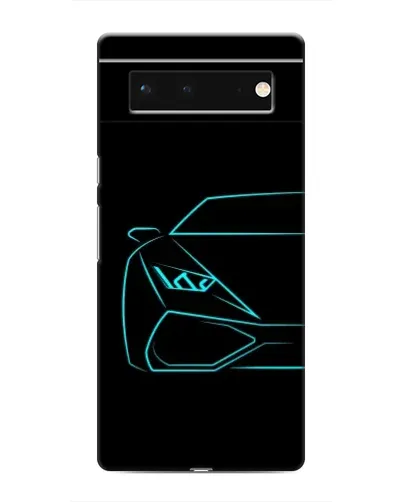 Чохол для Google Pixel 6 з картинкою «Блакитний силует Lamborghini»
