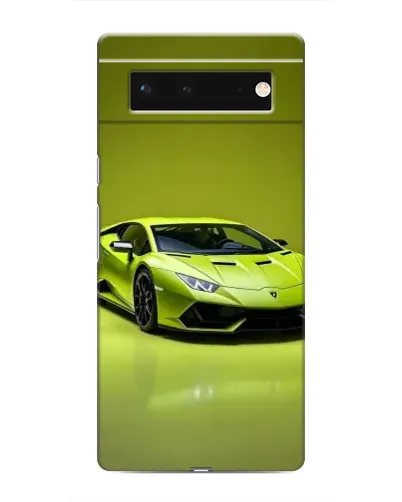 Чохол для Google Pixel 6 з картинкою «Салатовий Lamborghini Huracan»