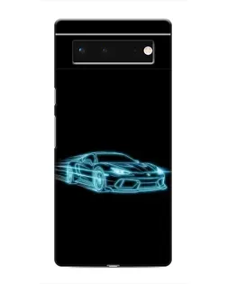Чохол для Google Pixel 6 з картинкою «Неоновий контур Lamborghini»