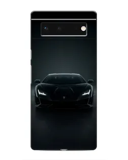 Чохол для Google Pixel 6 з картинкою «Чорний Lamborghini Aventador»
