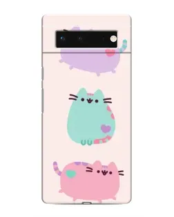 Чохол для Google Pixel 6 з картинкою «Pusheen тріо»