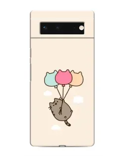 Чехол для Google Pixel 6 с картинкой «Пушин на шариках»