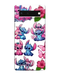 Чохол для Google Pixel 6 з картинкою «Стікери Stitch та Angel»