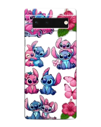 Чохол для Google Pixel 6 з картинкою «Стікери Stitch та Angel»