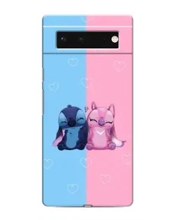 Чохол для Google Pixel 6 з картинкою «Stitch та Angel Love»