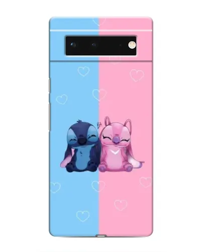 Чохол для Google Pixel 6 з картинкою «Stitch та Angel Love»