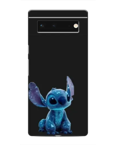 Чехол для Google Pixel 6 с картинкой «Стич на черном»