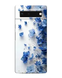 Чохол для Google Pixel 6 з картинкою «Блакитний квітковий каскад»