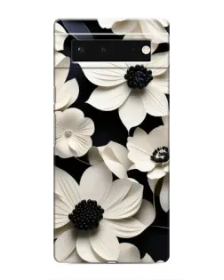 Чохол для Google Pixel 6 з картинкою «Об'ємні білі квіти»