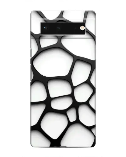 Чохол для Google Pixel 6 з картинкою «Біла об'ємна сітка»