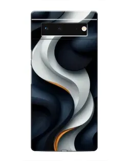 Чохол для Google Pixel 6 з картинкою «Об'ємні чорно-білі стрічки»