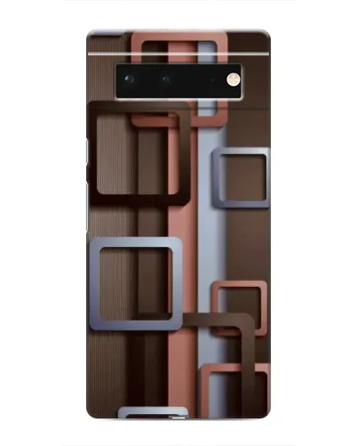 Чохол для Google Pixel 6 з картинкою «Коричневі об'ємні квадрати»