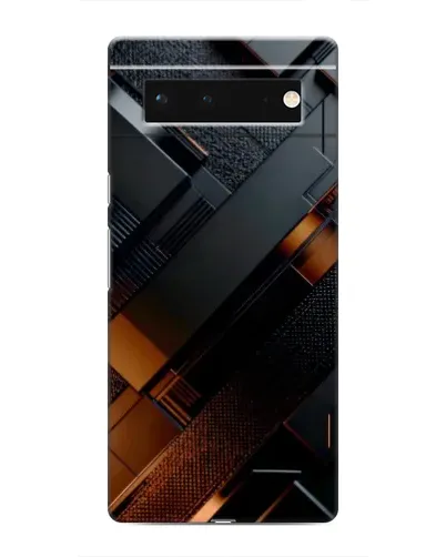 Чохол для Google Pixel 6 з картинкою «Чорні геометричні блоки»