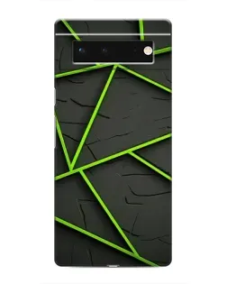 Чохол для Google Pixel 6 з картинкою «Зелені геометричні лінії»