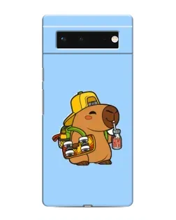 Чохол для Google Pixel 6 з картинкою «Капібара на скейті»