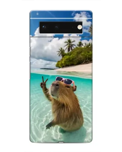 Чохол для Google Pixel 6 з картинкою «Капібара на морі»
