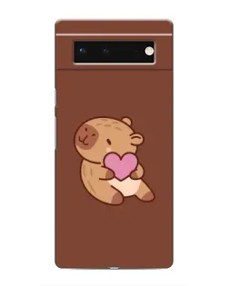Чохол для Google Pixel 6 з картинкою «Капібара з серцем»