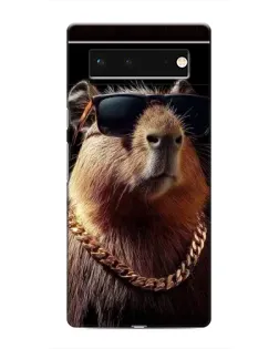 Чохол для Google Pixel 6 з картинкою «Капібара золотий ланцюг»