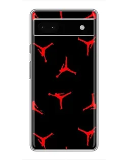 Чохол для Google Pixel 6a з картинкою «Jordan Red Pattern»