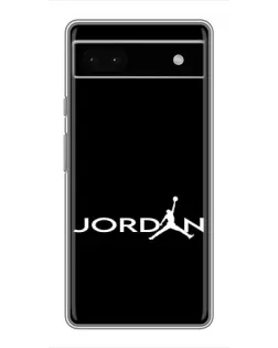 Чохол для Google Pixel 6a з картинкою «Jordan White Logo»
