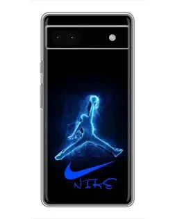 Чохол для Google Pixel 6a з картинкою «Jordan Neon Blue»