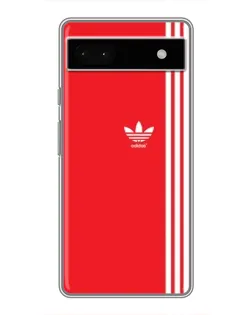 Чохол для Google Pixel 6a з картинкою «Червоний мінімалізм Adidas»