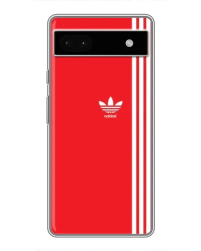 Чохол для Google Pixel 6a з картинкою «Червоний мінімалізм Adidas»