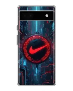 Чохол для Google Pixel 6a з картинкою «Техногенний стиль Nike»