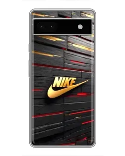 Чохол для Google Pixel 6a з картинкою «Золотий Nike на металі»